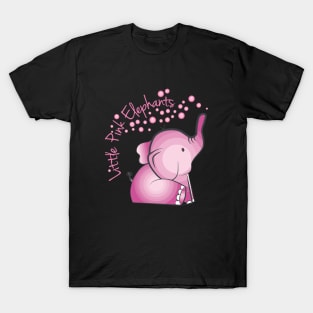 Little Pink Elephants Pink Colors Animals Lovely Daughter Son T-Shirt